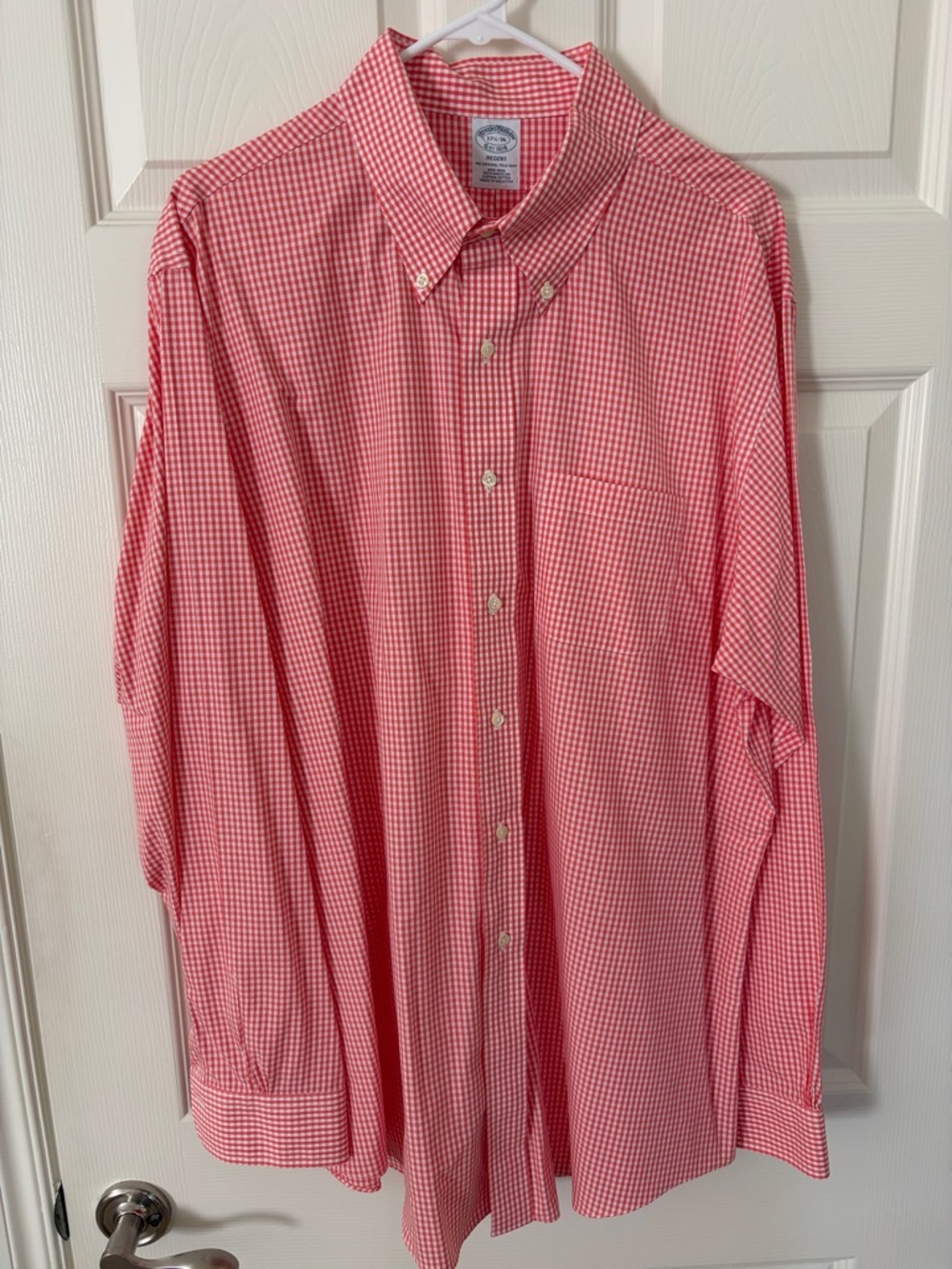 Brooks Brothers Red and White Gingham Button-Down Shirt
